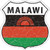 Malawi Flag Novelty Highway Shield Sticker Decal