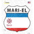Mari-el Flag Novelty Highway Shield Sticker Decal
