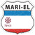 Mari-el Flag Novelty Highway Shield Sticker Decal