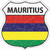 Mauritius Flag Novelty Highway Shield Sticker Decal
