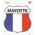 Mayotte Flag Novelty Highway Shield Sticker Decal