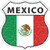 Mexico Flag Novelty Highway Shield Sticker Decal