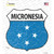 Micronesia Flag Novelty Highway Shield Sticker Decal