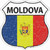 Moldova Flag Novelty Highway Shield Sticker Decal