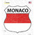 Monaco Flag Novelty Highway Shield Sticker Decal