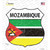 Mozambique Flag Novelty Highway Shield Sticker Decal