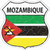Mozambique Flag Novelty Highway Shield Sticker Decal