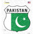 Pakistan Flag Novelty Highway Shield Sticker Decal