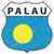 Palau Flag Novelty Highway Shield Sticker Decal