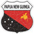 Papua New Guinea Flag Novelty Highway Shield Sticker Decal