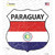 Paraguay Flag Novelty Highway Shield Sticker Decal