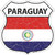 Paraguay Flag Novelty Highway Shield Sticker Decal