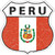 Peru Flag Novelty Highway Shield Sticker Decal