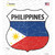 Philippines Flag Novelty Highway Shield Sticker Decal