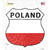 Poland Flag Novelty Highway Shield Sticker Decal