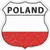 Poland Flag Novelty Highway Shield Sticker Decal