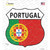 Portugal Flag Novelty Highway Shield Sticker Decal