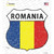 Romania Flag Novelty Highway Shield Sticker Decal