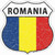 Romania Flag Novelty Highway Shield Sticker Decal