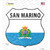 San Marino Flag Novelty Highway Shield Sticker Decal