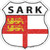 Sark Flag Novelty Highway Shield Sticker Decal