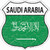 Saudi Arabia Flag Novelty Highway Shield Sticker Decal