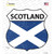 Scotland Flag Novelty Highway Shield Sticker Decal