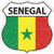 Senegal Flag Novelty Highway Shield Sticker Decal