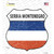 Serbia Montenegro Flag Novelty Highway Shield Sticker Decal
