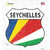 Seychelles Flag Novelty Highway Shield Sticker Decal