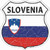 Slovenia Flag Novelty Highway Shield Sticker Decal