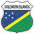 Solomon Islands Flag Novelty Highway Shield Sticker Decal