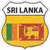 Sri Lanka Flag Novelty Highway Shield Sticker Decal