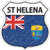 St Helena Flag Novelty Highway Shield Sticker Decal