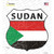 Sudan Flag Novelty Highway Shield Sticker Decal