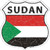Sudan Flag Novelty Highway Shield Sticker Decal