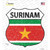 Surinam Flag Novelty Highway Shield Sticker Decal