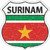 Surinam Flag Novelty Highway Shield Sticker Decal