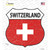 Switzerland Flag Novelty Highway Shield Sticker Decal