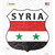 Syria Flag Novelty Highway Shield Sticker Decal