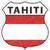 Tahiti Flag Novelty Highway Shield Sticker Decal
