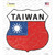 Taiwan Flag Novelty Highway Shield Sticker Decal