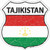Tajikistan Flag Novelty Highway Shield Sticker Decal