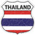 Thailand Flag Novelty Highway Shield Sticker Decal