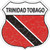 Trinidad Tobago Flag Novelty Highway Shield Sticker Decal