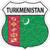 Turkmenistan Flag Novelty Highway Shield Sticker Decal
