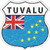 Tuvalu Flag Novelty Highway Shield Sticker Decal