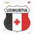 Udmurtia Flag Novelty Highway Shield Sticker Decal