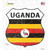 Uganda Flag Novelty Highway Shield Sticker Decal
