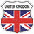 United Kingdom Flag Novelty Highway Shield Sticker Decal